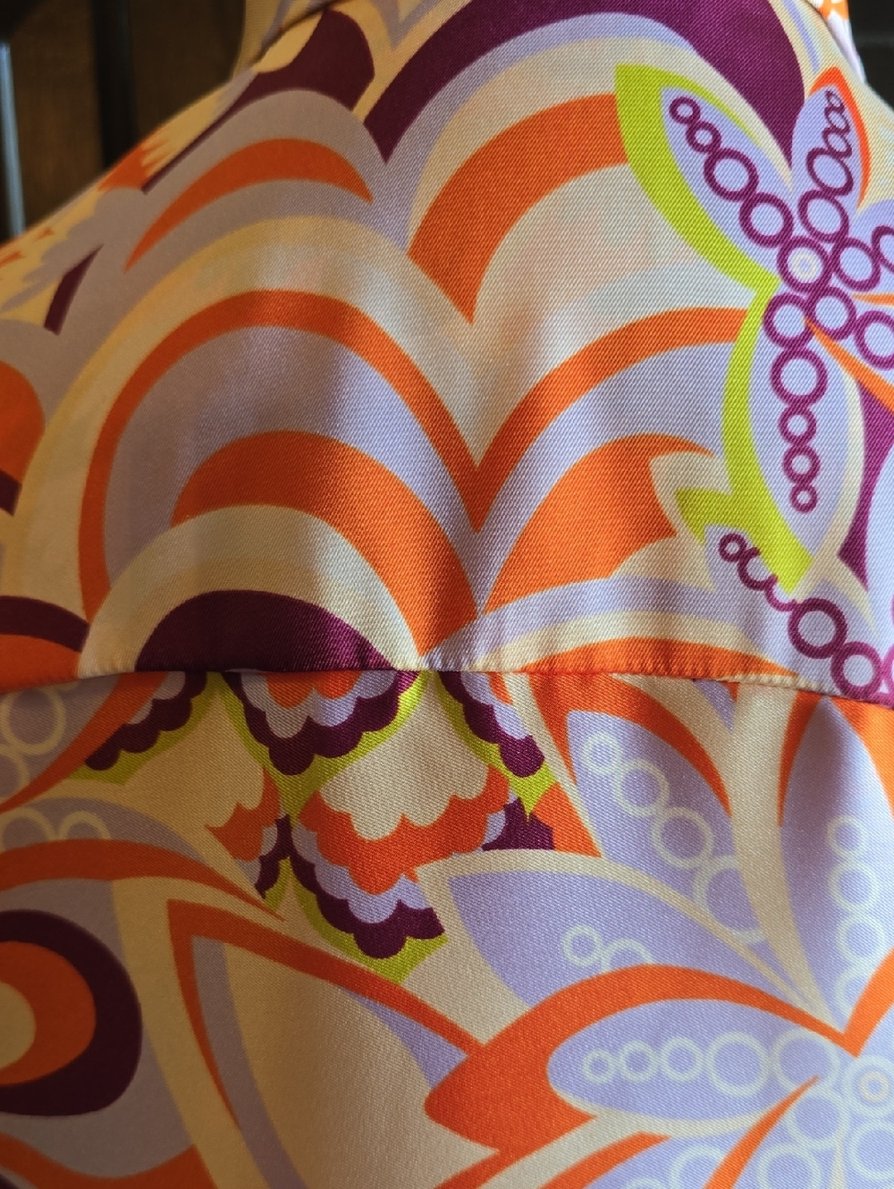 Zara Vibrant Retro Floral Multi-colored Button-Up Blouse - Picture 10 of 12
